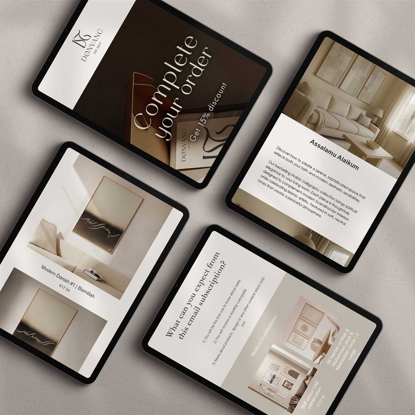 Custom email marketing design services Sweden - professional email templates, newsletters, and marketing campaigns for home decor brands by Cmone Creative