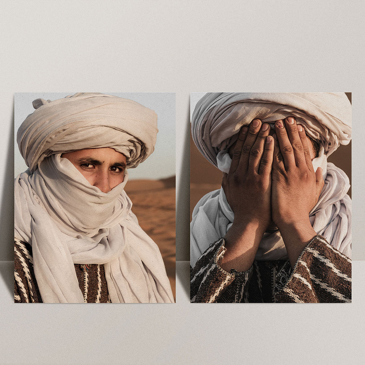 Professional portrait photography services Sweden - artistic desert portrait sessions showcasing cultural photography and dramatic lighting by Cmone Creative Denmark