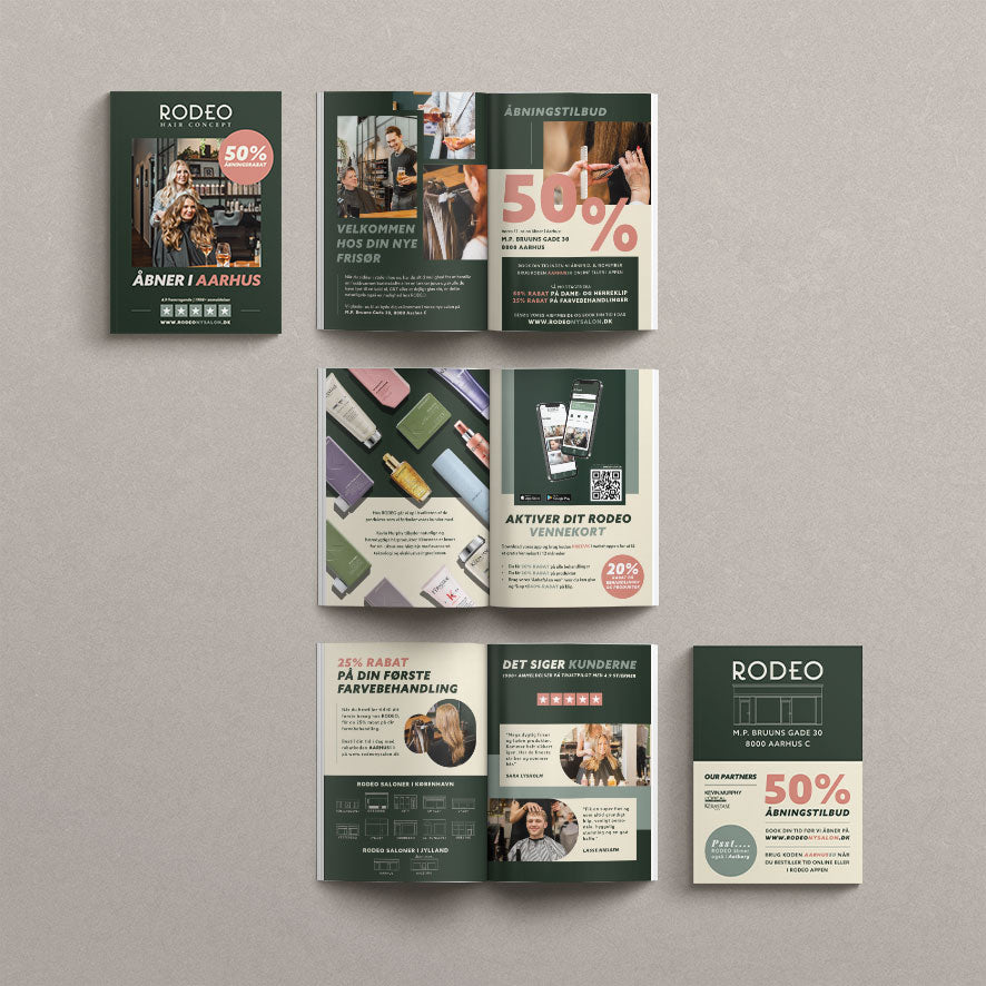 Professional brochure design portfolio for RODEO brand - comprehensive graphic design including promotional materials, flyers, and marketing brochures by Cmone Creative