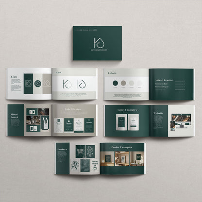 Professional brand book design services Sweden - Kaffedepartementet coffee brand identity guide showcasing logo, color palette, mood board, and design system by Cmone Creative Denmark