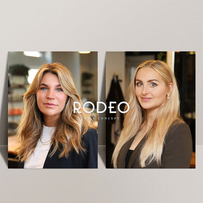 Professional business portrait photography services Sweden - corporate headshots for RODEO Hair Concept team showcasing professional branding photography by Cmone Creative Denmark