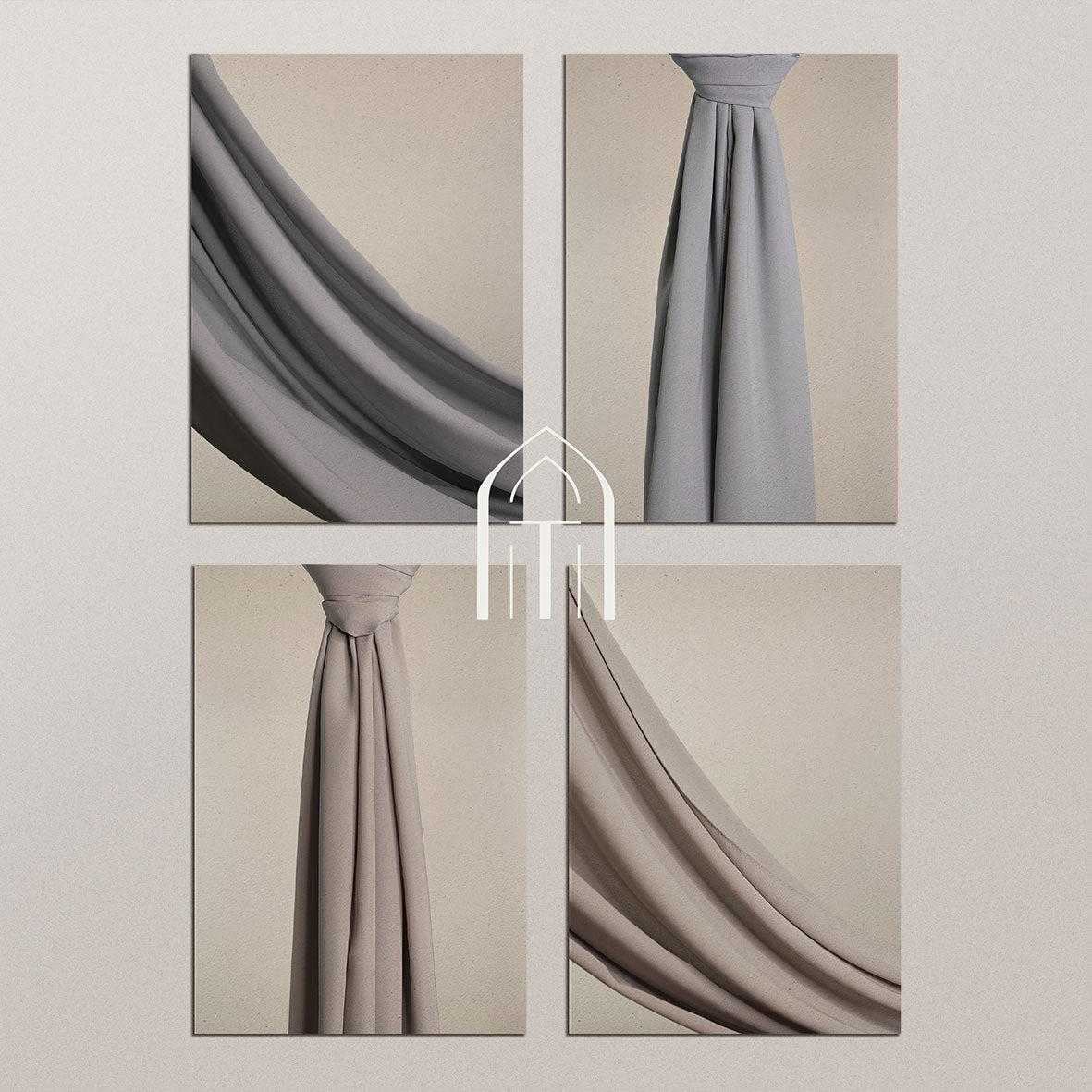 Professional product photography services Sweden - TAHARA modest fashion fabric photography showcasing elegant textile textures and draping by Cmone Creative Denmark